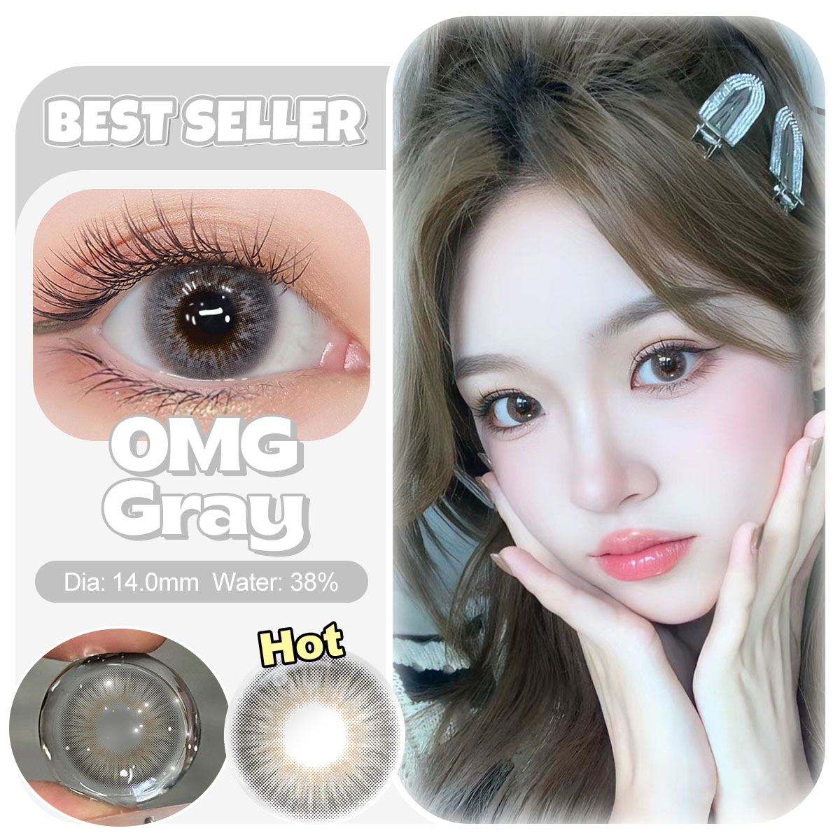 Free Shipping Eye Lenses Color Contact Lens Soft Eye Prescription Contact Lenses 14.5mm Colored Eye Contacts Lentille De Couleur