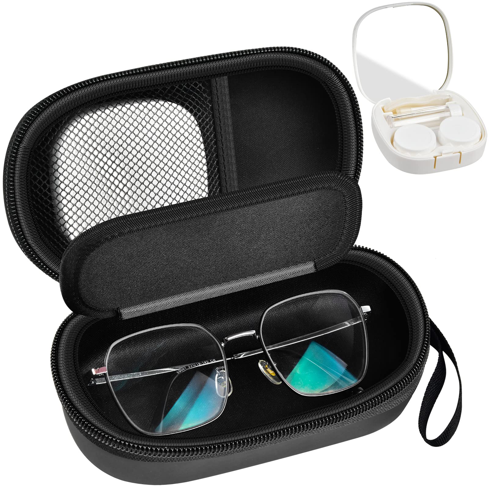 Customized Waterproof Eco-friendly Stress-Resistant Hard Shell Eva Eyeglasses Case Contact Lens Solution Bottle Holder Oxford
