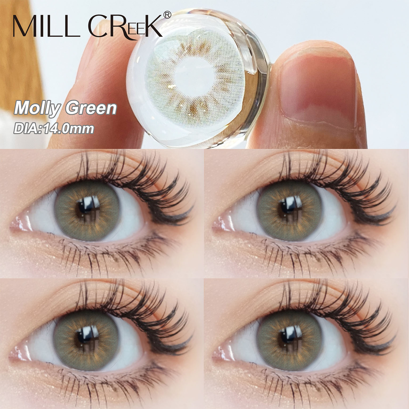 Wholesale Haipurecon New Trendy Colored Contact Lenses Customizable Colors Safe Soft Wear Makeup Two Pieces Natural 40% Water