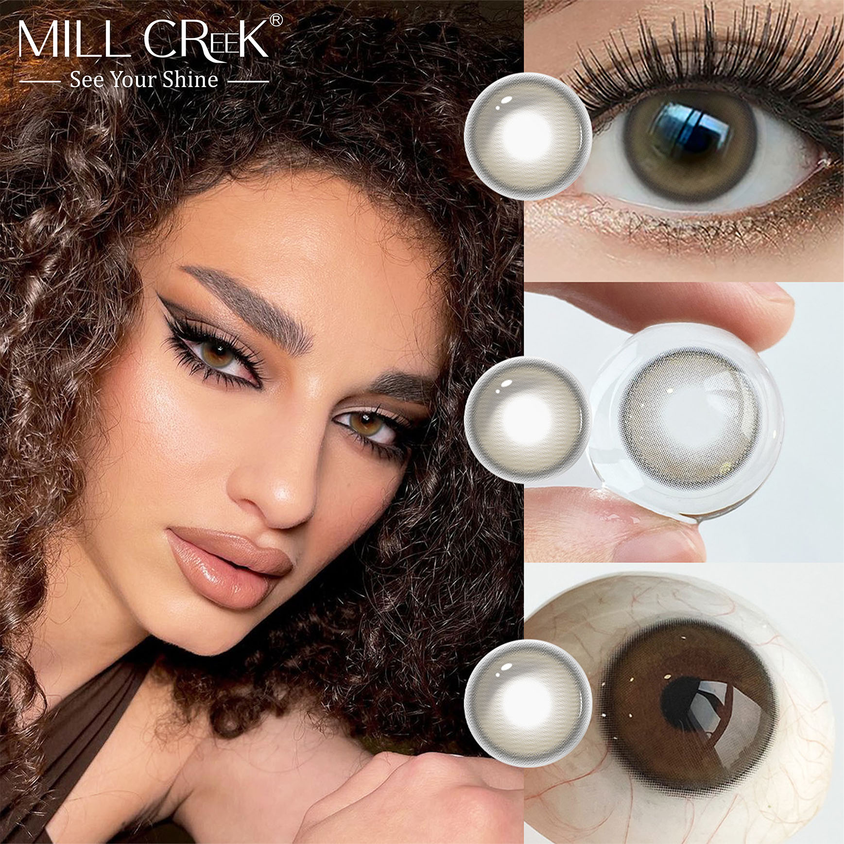 Natural Colored Contact Lenses 14.2mm 14.5mm 4 Soft Shades Yearly Disposable Wholesale Oem Odm Factory Supply for Resellers