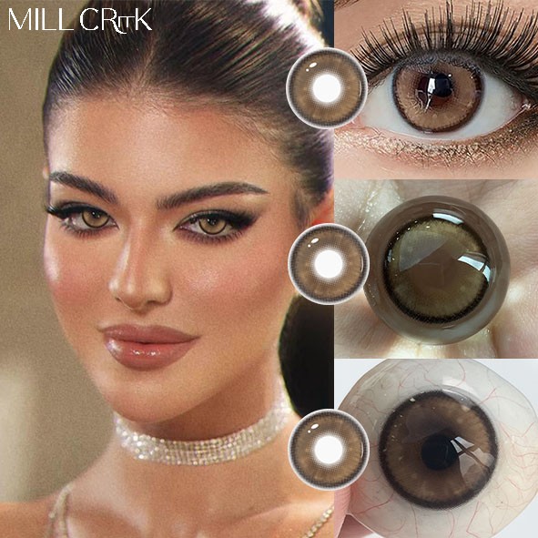 Haipurecon 14.5mm Soft HEMA Material Colored Contact Lenses Cosmetic Contact Lenses New Brown Natural Style Factory Direct