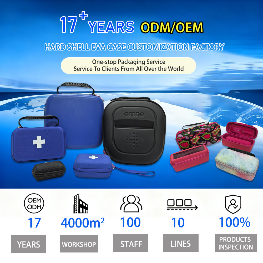 Customized Waterproof Eco-friendly Stress-Resistant Hard Shell Eva Eyeglasses Case Contact Lens Solution Bottle Holder Oxford