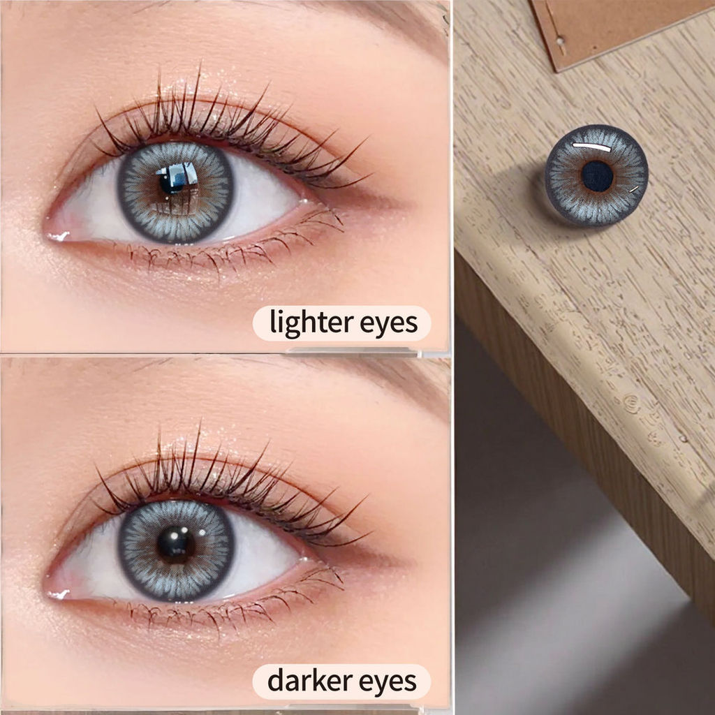 DSC Trendy Colored Contact Lenses Wholesale Eye Enlarging Soft Natural Blue Colored Contact Lenses for Ladies Glamorous Look