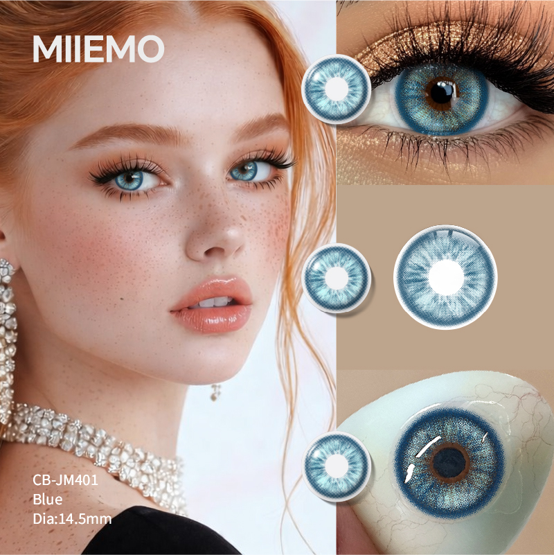 Natural Daisy Blue Soft Colored Contact Lenses Wholesale Half Year Use ISO 13485/CE Certified