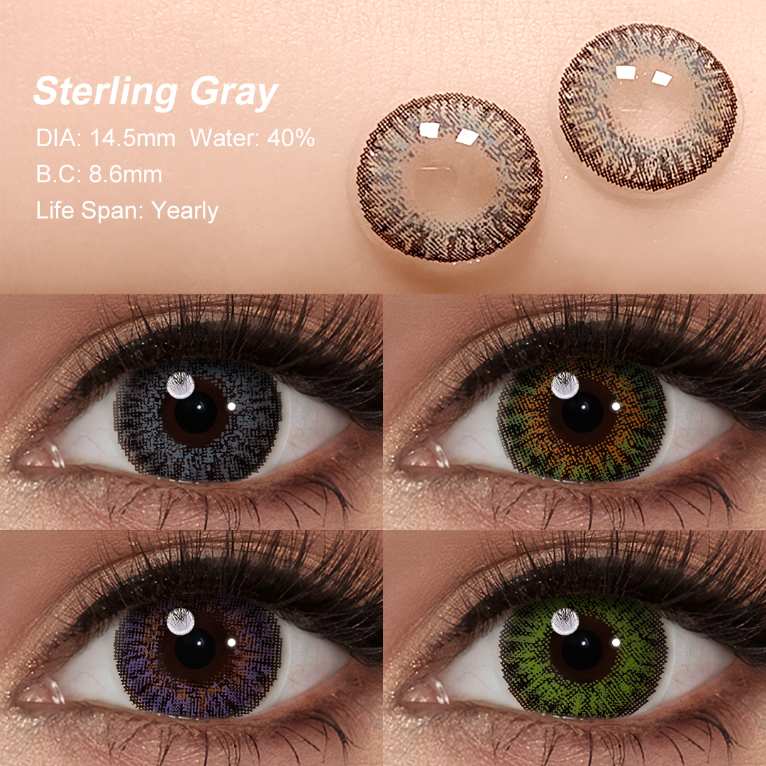 Free Shipping Freshgo 3 Tone Colored Contact Lenses New Look Soft Color Blends Eye Contact Lenses Lentes De Contacto De Color