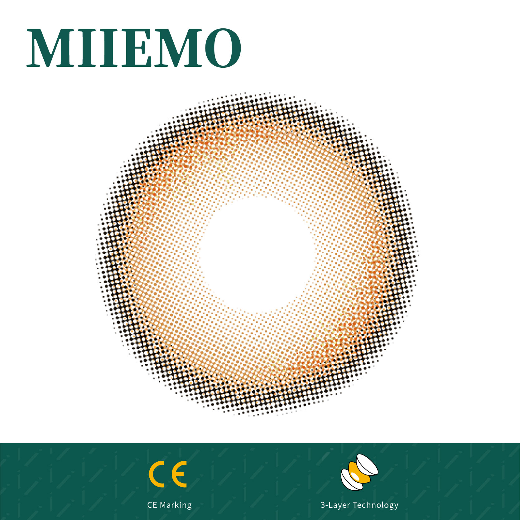 Autumn Cornfield Brown Non-Prescription Contact Lenses Natural Soft 14mm Diameter Available in Grey and Purple Colors