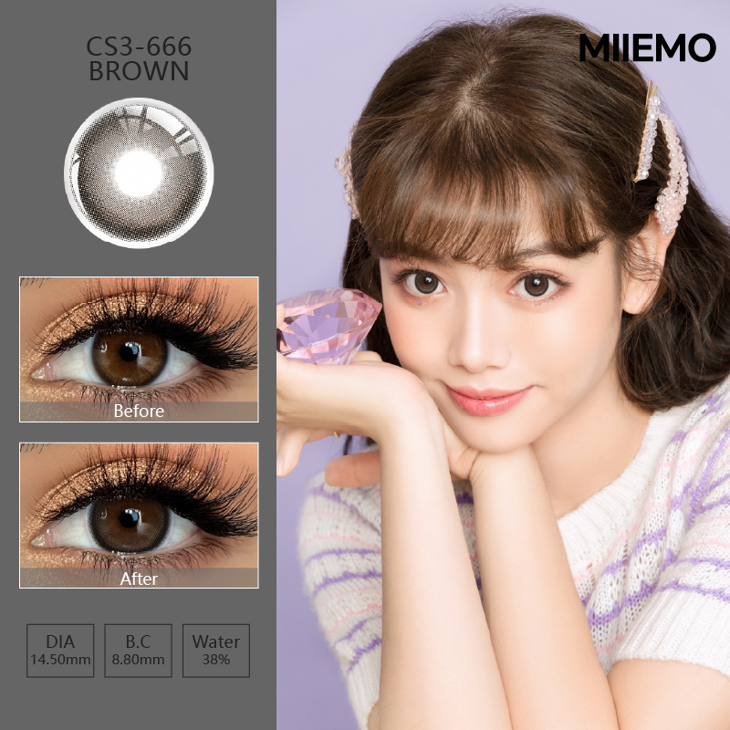 Super Natural Grey Enlarging Colored Eye Lenses Soft Comfortable Daily Use