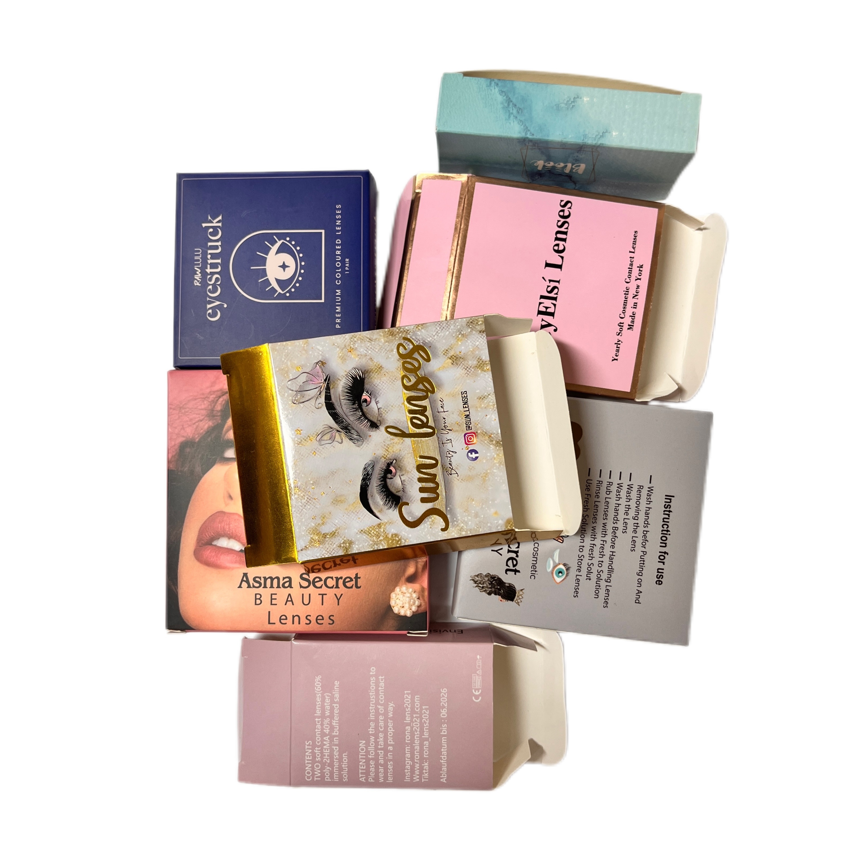 High Quality Wholesale Natural Color Eye Lens Packaging Box New Design Hot Sale Eye Contact Lenses Color Contact Lens Box