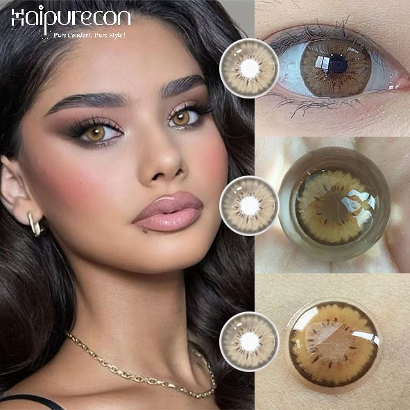 Haipurecon 14.5mm Colored Contact Lenses Yearly Disposable Big Eye Soft Natural Lenses OEM ODM Factory Direct Wholesale Custom