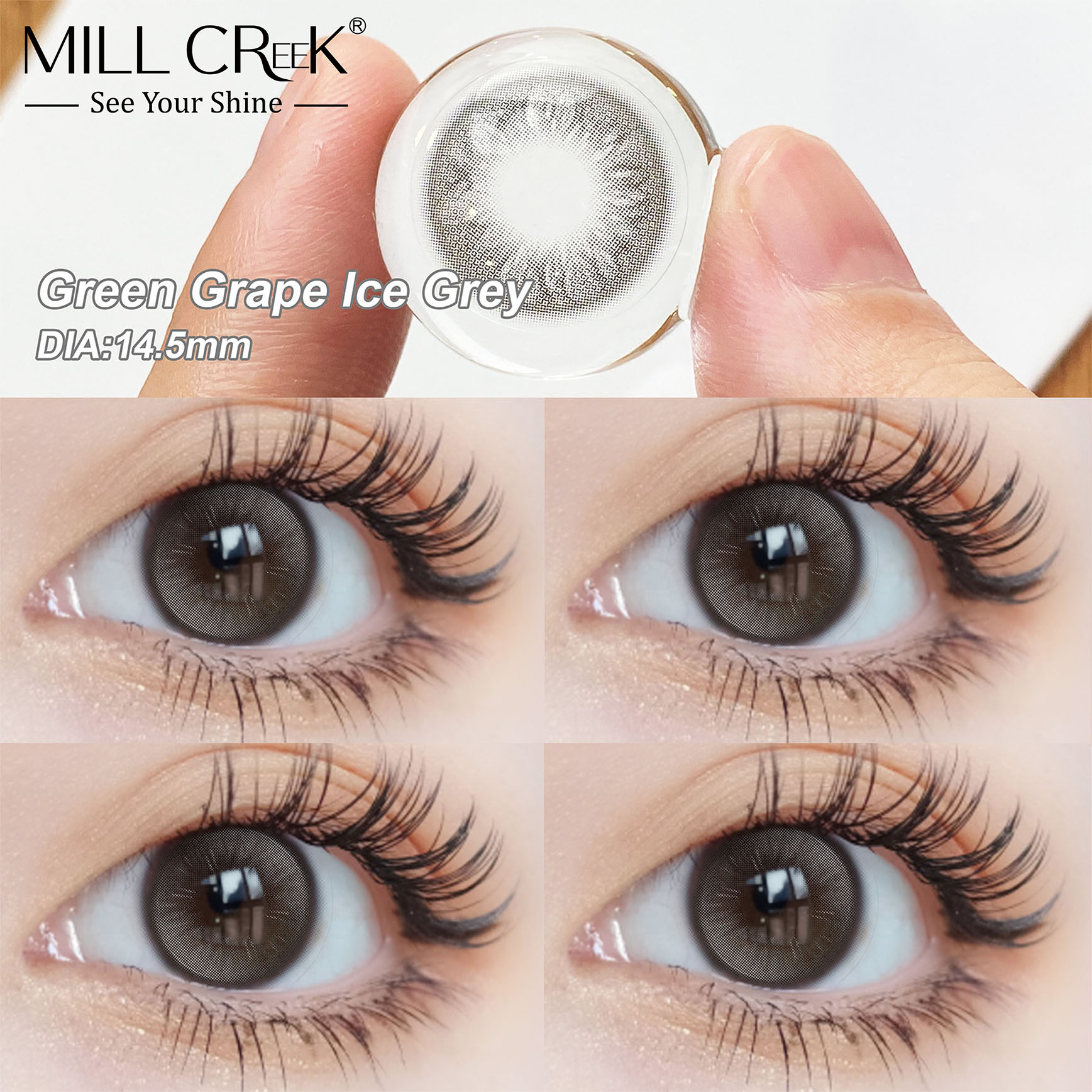 Natural Colored Contact Lenses 14.2mm 14.5mm 4 Soft Shades Yearly Disposable Wholesale Oem Odm Factory Supply for Resellers