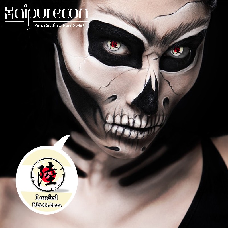 Haipurecon Bright Colored Cosplay Contact Lenses Soft Cat's Eye Lens Costume Accessory HEMA-NVP Material 40% Water Content