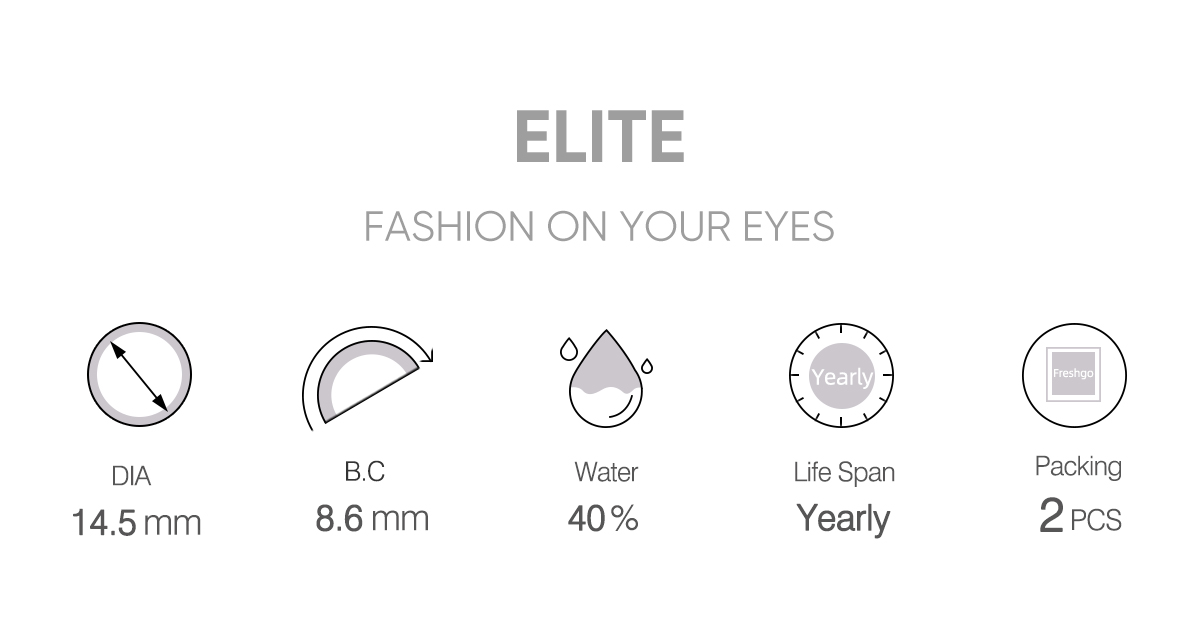 Free Shipping Elite Soft Natural Cosmetic Contacts Dia 14.5mm Colored Contact Lenses Lentes De Contacto for OEM Private Package