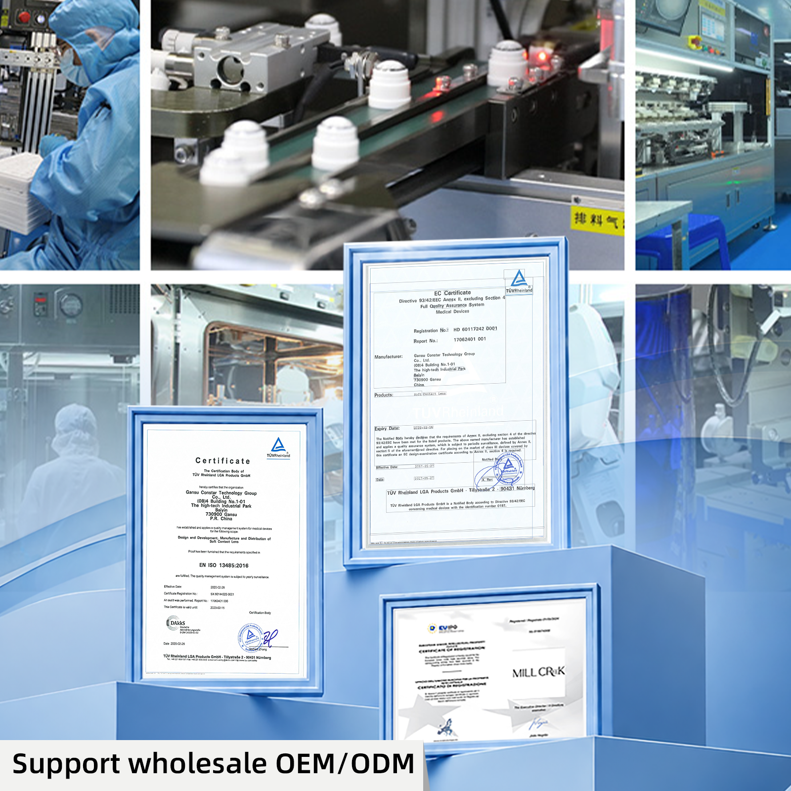Custom Prescription Colored Contact Lenses Wholesale 40% Water Content &amp; Full Certifications Direct From ISO13485 Factory