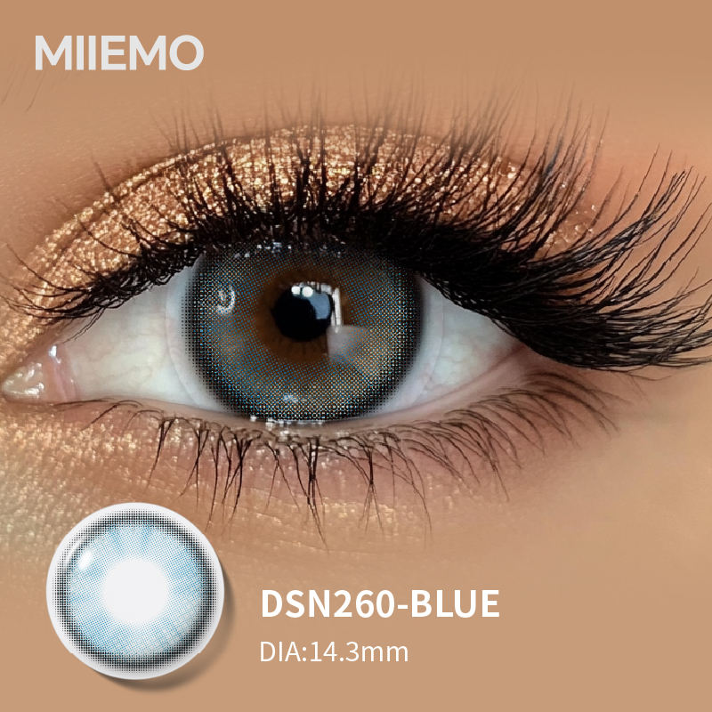 Natural Daisy Blue Soft Colored Contact Lenses Wholesale Half Year Use ISO 13485/CE Certified