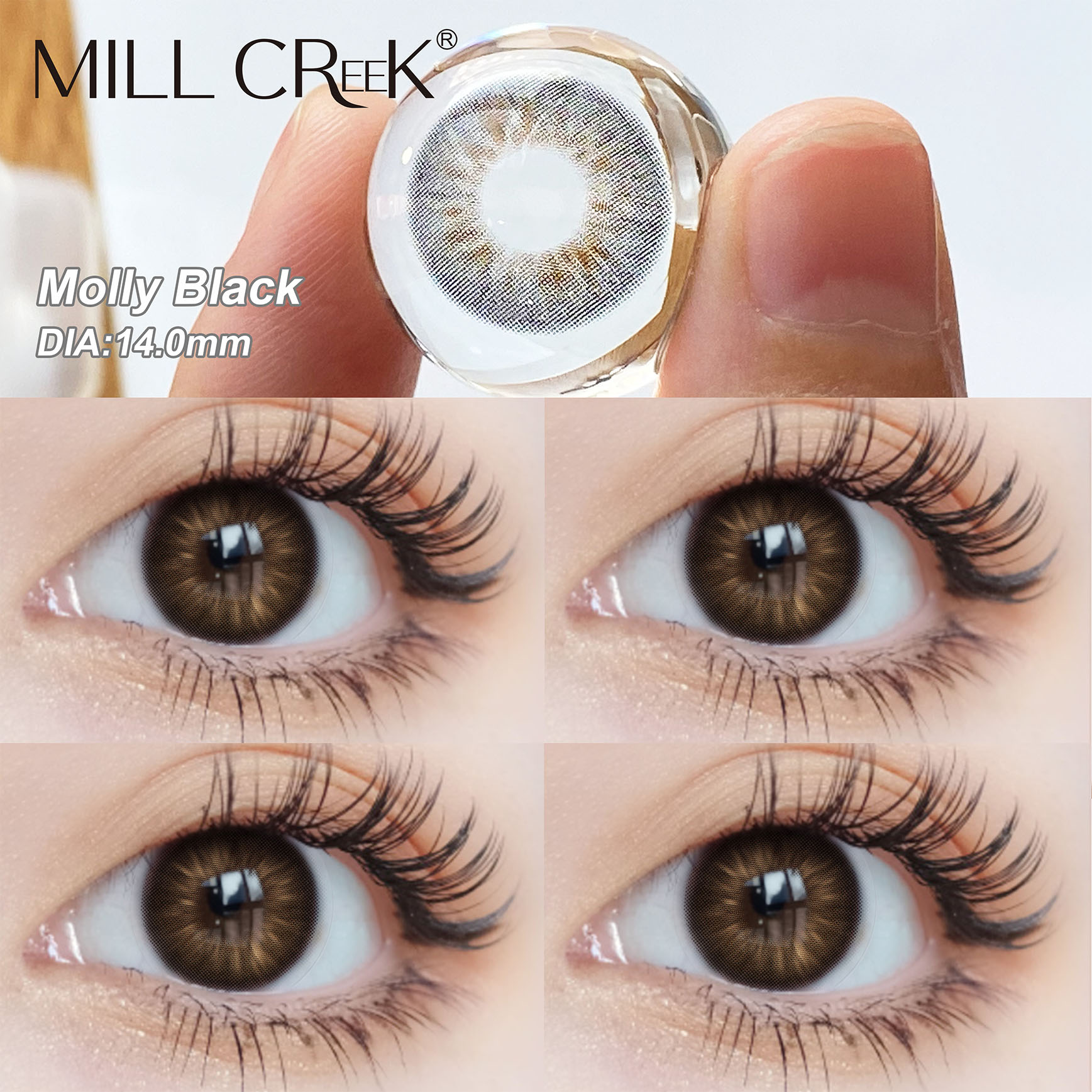 Wholesale Haipurecon New Trendy Colored Contact Lenses Customizable Colors Safe Soft Wear Makeup Two Pieces Natural 40% Water