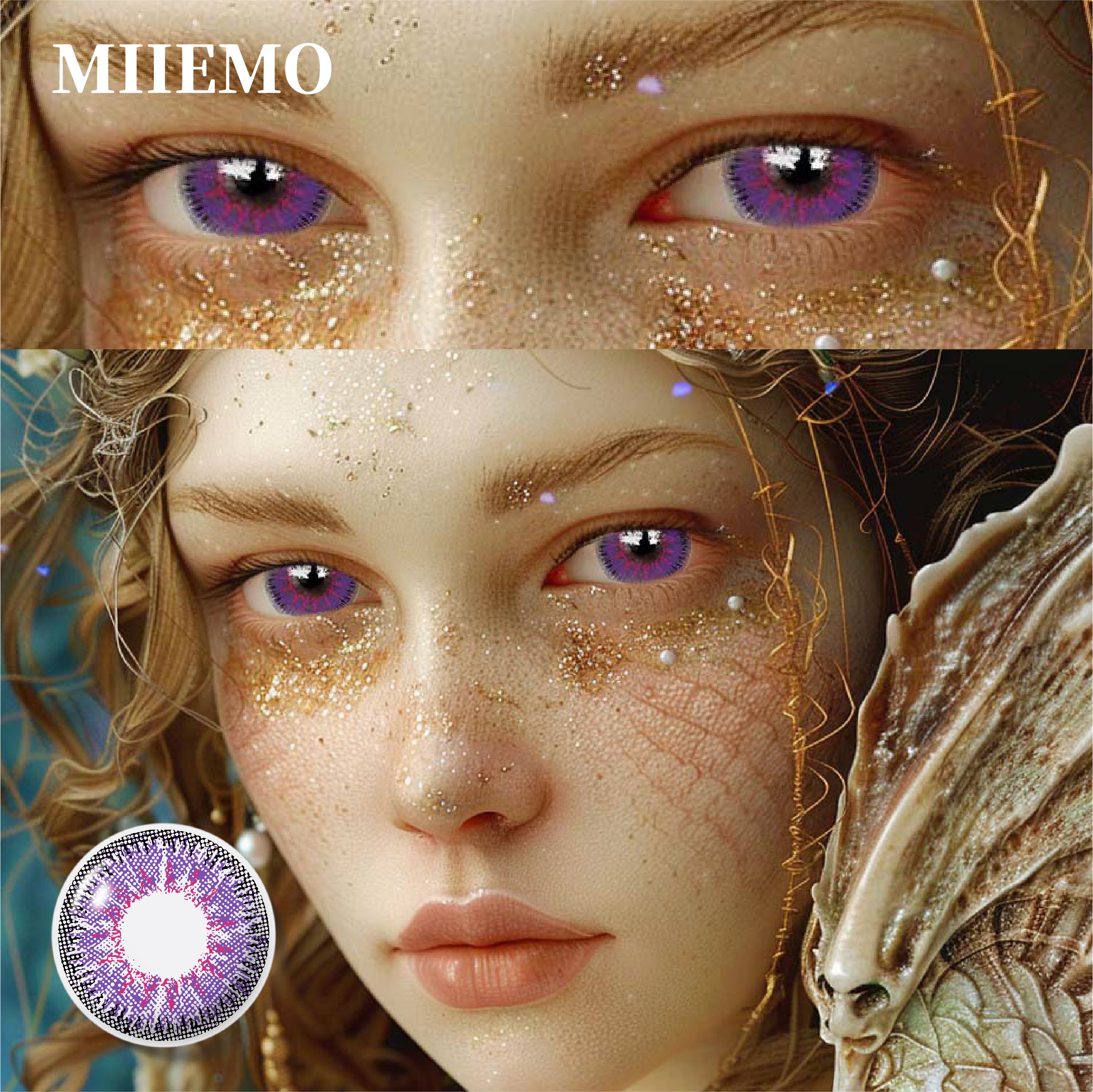Customized Flower Series Contact Lenses Receta De Lentes De Contacto Mixed Color Factory Direct Price Purple Contact Lenses