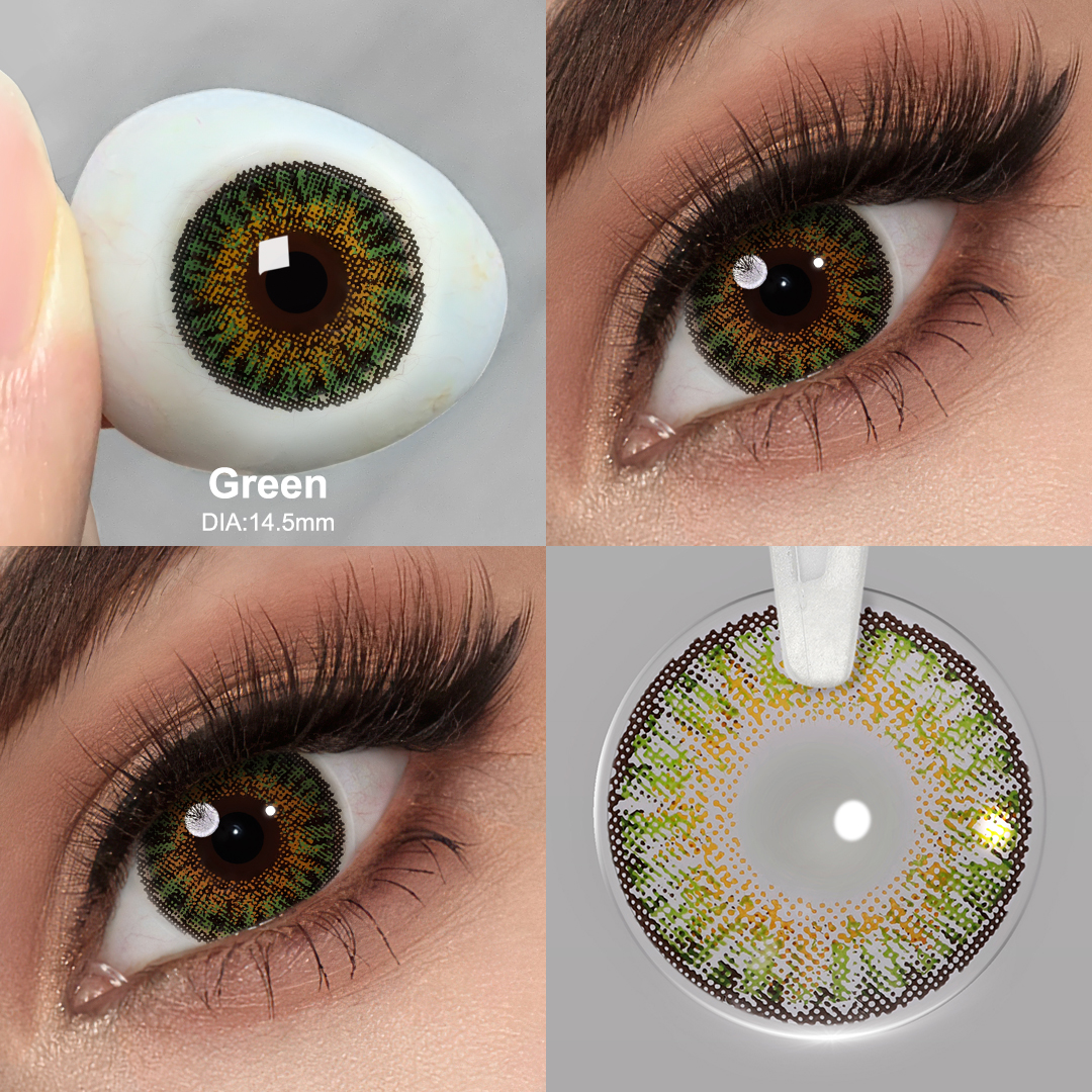 Free Shipping Freshgo 3 Tone Colored Contact Lenses New Look Soft Color Blends Eye Contact Lenses Lentes De Contacto De Color
