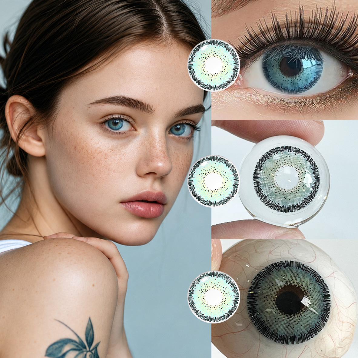 Contact Lenses Wholesale OEM ODM 14.5mm 40% Water Content Colored Contact Lenses Soft Hardness HEMA Subtle Enhancement