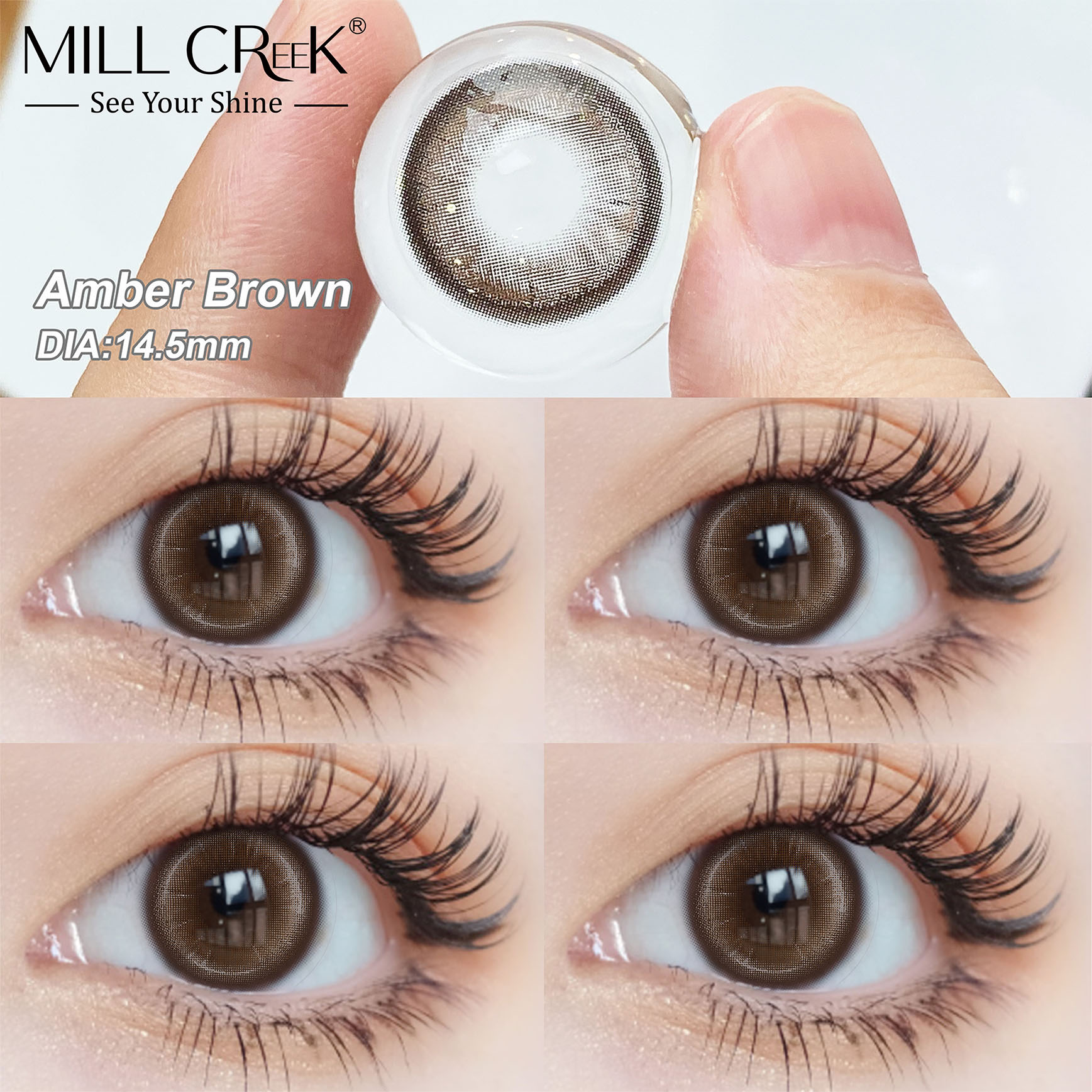 Bulk Natural Colored Contact Lenses 14.0mm 14.5mm 4 Soft Shades Yearly Disposable OEM ODM Factory Supply for Resellers